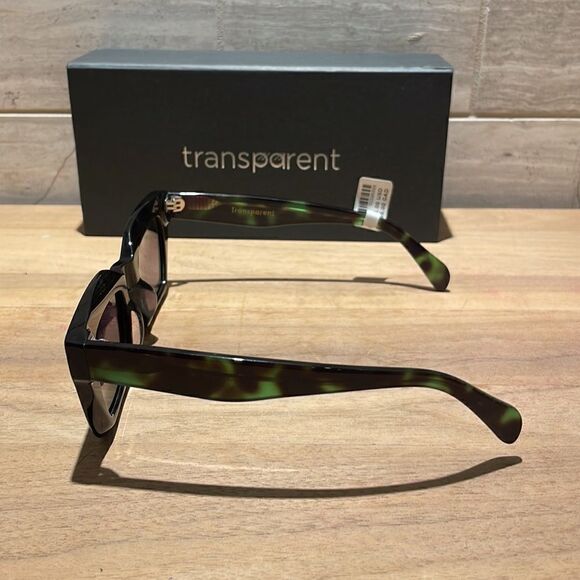 Anthropologie x Transparent Sunglasses Marnie Green Tie Dye Polarized NWT main image 13